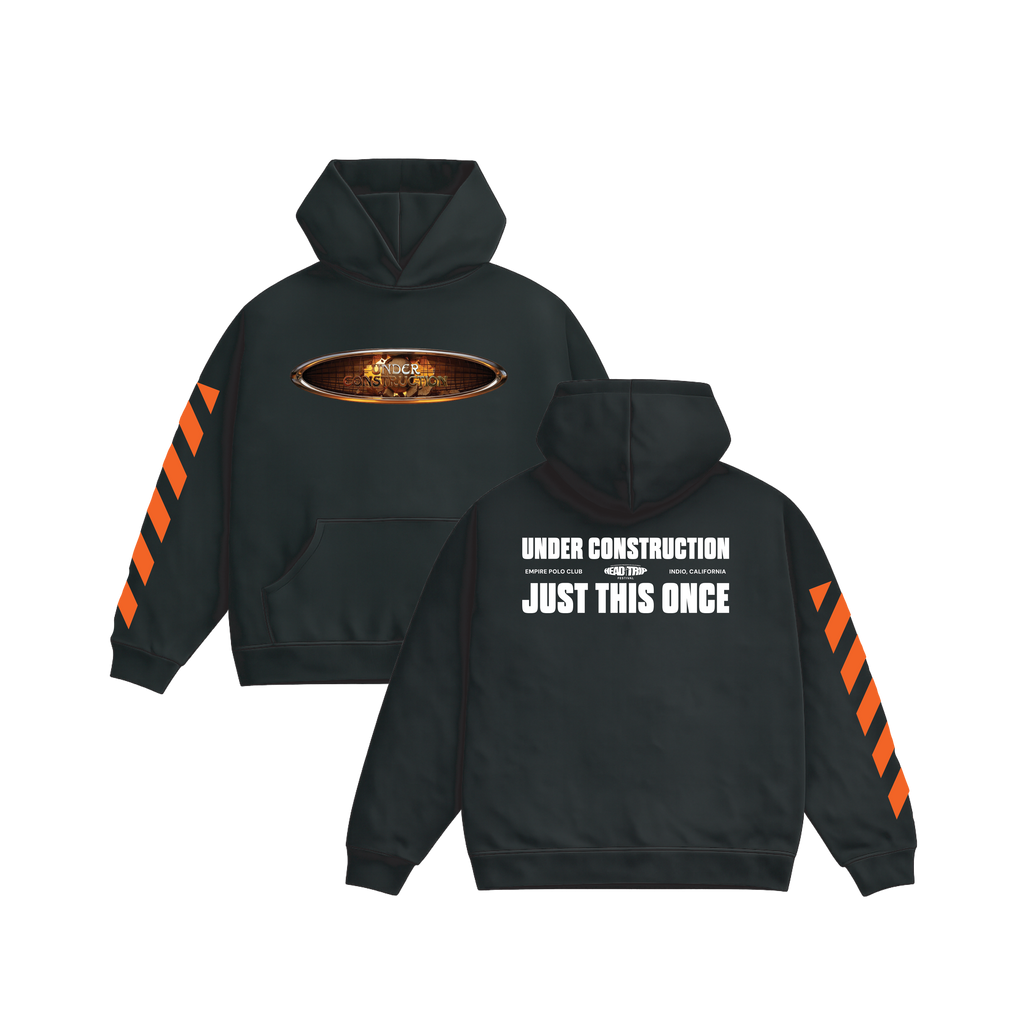 UC Head Trip 2026 black hoodie front and back