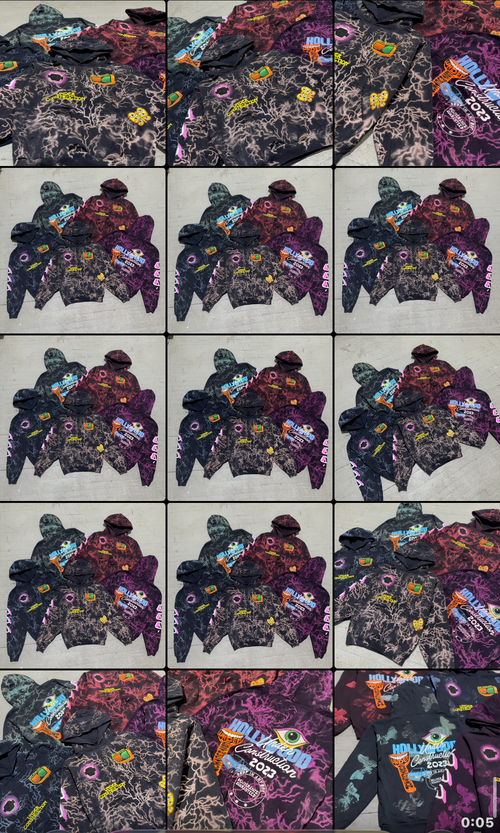 Under Construction Hallucination Hoodie from the one-of-one dyed collection